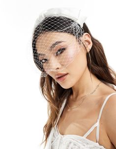 Face + Body by Kristin Ess The mane event Hair band Bow detail Medium band Bridal Headband Veil, Vintage Veils Bridal, Veil Fascinator, Veil Headband, Net Veil, Kristin Ess, Headband Accessories, Formal Dresses Graduation, Flower Face