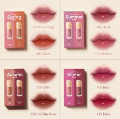 Korean Lip Tint Shades, Cool Tone Korean Lip Tint, Rom&nd Lip Tint Warm Tone, Pink Cool Tone Makeup Korean, M.a.c Lipstick, J Makeup, Korean Makeup Products Lipsticks, Simple Makeup Tips