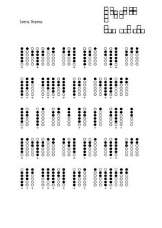 the worksheet is filled with black dots and white squares, which are arranged in rows