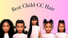 the best child co hair for black girls is shown in three different styles and colors