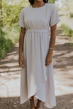 Maxi Dresses for Weddings | ROOLEE Modest Green Dress, Olive Green Dress Modest, Simple Modest Dresses Casual, Modest Beige Maxi Dress With Short Sleeves, Modest Bridsmaid Dresses, Mennonite Bridesmaid Dresses, Modest A-line Spring Dress, Dusty Sage Green Bridesmaid Dresses Modest, Sage Color Dress