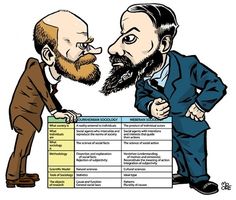 two men with beards are looking at each other and pointing to a chart that says,