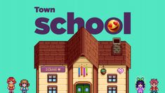 the town school game is shown in this screenshot from their official title, which was released on nintendo wii