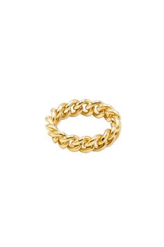 LANA – HYDEZ Tarnish Resistant Gold Oval Link Chain Ring, Tarnish Resistant Gold Plated Yellow Gold Chain Ring, Tarnish Resistant Yellow Gold Plated Chain Ring, Modern Gold Plated Tarnish Resistant Chain Ring, Gold Tarnish-resistant Link Chain Ring, Modern Gold-plated Tarnish-resistant Chain Ring, Tarnish-resistant Yellow Gold Plated Chain Ring, Modern 14k Gold Cuban Link Jewelry, 14k Gold Jewelry With Chunky Chain