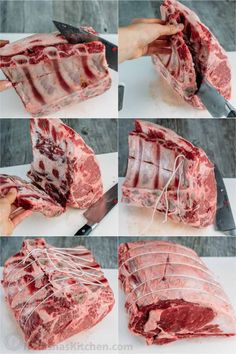 how to cut the meat in half on a cutting board