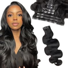 PRICES MAY VARY. 🌹Why Choose Seamless Body Wave Clip ins Human Hair ♥ Do you like the invisible roots no leave out, without damage the scalp seamless clip in extensions real human hair?🔔Authoritative test certificates-proving 100% real human hair. 💎100% Virgin Real Human Hair body wave clip ins ♥ Our body wave human hair clip ins, No chemical smell, Can be dyed and bleached. Silky smooth and tangle-free，Safety and healthy wavy clip in hair extensions human hair. 🌹Exquisite Craftsmanship ♥ Se Seamless Clip In Hair Extensions, Lux Hair, Hair Extensions Clip, Hair Extension Clips, Real Human Hair Extensions, 100 Human Hair Extensions, Human Hair Clip Ins, Women Body, Clip In Hair