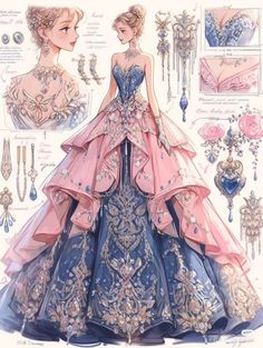 Story Clothes, Unusual Dresses, Movie Ideas, Dreamy Gowns, Dress Anime, Hayden Williams, Anime Outfit, Dress Design Drawing, Dress Art