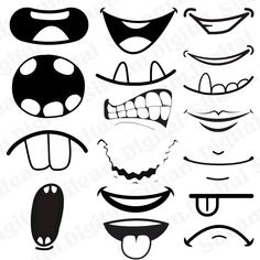 an assortment of different types of mouth shapes