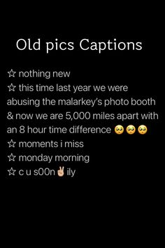 an old pic caption is shown in the dark with emoticions on it