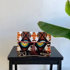 Mila∞Miro by Emelie · Chic clutch bag in handloomed fabric · Lightweight, soft and suitable for phone, keys, purse · Made of 100% silk velvet ikat · Magnetic snap closure, silk tassel · Can be ordered without or with chain (110 cm) · Size 17x30 cm / 6.7”x11.8” · Worldwide delivery within 1 week · Free shipping! Kindly note: - These bags are made-to-order. Position of pattern can differ from product pictures displayed. Colors in reality may also differ a bit depending on angle, light and the scre Rectangular Clutch With Tassels For Daily Use, Multicolor Tassel Clutch For Everyday, Rectangular Tasseled Clutch As Gift, Unique Handbag, Fashion Sketches Dresses, Sketches Dresses, Ikat Fabric, Pompeii, Hand Loom