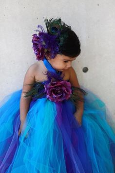 lol couldn't resist pinning this! Peacock Flower Girl Dress, Peacock Tutu, Peacock Skirt, Peacock Costume, Princess Tutu Dress, Peacock Dress, Peacock Wedding, Princess Tutu, Tutu Costumes