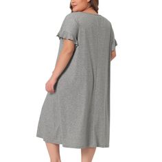 Made of soft and comfortable fabric, this long nightgown is suitable for family pajama parties, everyday, out shopping, midnight and more. The ruffle sleeved design has an elegant feel, a comfortable loose fit and convenient front pockets. It can also be given as a gift to your girlfriend, friend, daughter or mother. Designed specifically for plus size women and designed to provide comfortable clothing for plus size girls and hope to provide you with a good shopping experience. Long Nightgown, Ruffle Fabric, Nightgowns For Women, Family Pajamas, Ruffle Shorts, Plus Size Shorts, Nightgowns, Hem Style, Comfortable Outfits