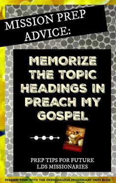 a poster with the words, mission prep advice memoize the topic headings in reach my