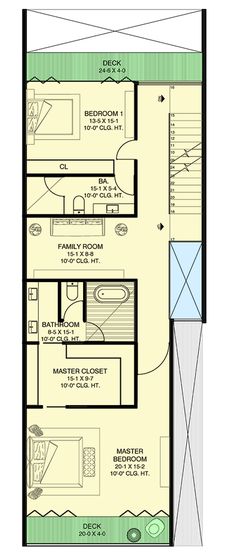 the floor plan for a small house with two bedroom and one living room in it