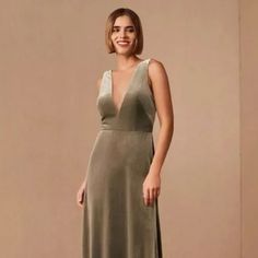 Perfect Condition. Re-Poshing! I Bought This Beautiful Dress And Didn't Work For My Event. Sleeveless Gown, Jenny Yoo, Maxi Gown Dress, Anthropologie Dress, Anthropologie Dresses, Beautiful Dress, Deep V, Beautiful Dresses, Colorful Dresses