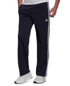 in stock Cotton Pants With Three Stripes And Relaxed Fit, Adidas Relaxed Fit Pants With Three Stripes, Adidas Cotton Pants With Three Stripes, Adidas Cotton Bottoms With Three Stripes Branding, Adidas Relaxed Fit Jogging Pants, Adidas Training Pants With Three Stripes, Adidas Three Stripes Sweatpants For Training, Adidas Moisture-wicking Joggers For Streetwear, Adidas Moisture-wicking Sweatpants For Jogging