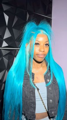 Blue Wig Hairstyles, Purple Hair Styles, Weave Colors, Birthday 19, Wig Maker, Braided Styles