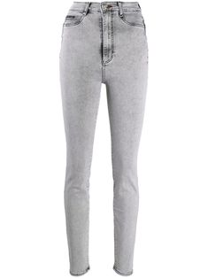 Spicy grey cotton-blend high-rise skinny jeans from Philipp Plein featuring a waistband with belt loops, a button & zip fastening and a five pocket design. | Philipp Plein High-Rise Skinny Jeans Cute Lazy Day Outfits, Lazy Day Outfits, Jeans Grey, Grey Jeans, Philipp Plein, Jean Grey, Airport Style, Grey Women, Grey Cotton