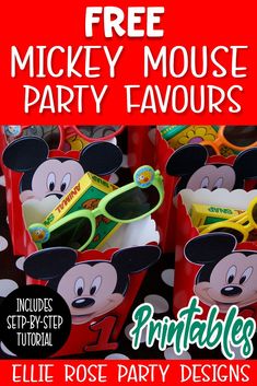 mickey mouse party favors with free printables