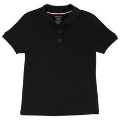 This Short Sleeve Interlock Polo is one of our most popular styles and is a school uniform essential. This feminine fit polo features a picot flat knit collar and 3 cute flower buttons on the placket. Dress it up or dress it down, she'll be able to express her style in the classroom or on the playground. Size: S (6/6X). Color: Black. Gender: female. Age Group: kids. French Toast Uniforms, Toddler School Uniforms, French Toast School Uniforms, Girls School Uniform, Polo Shirt Girl, Toddler School, Uniform Shirts, Girls School, Girls Uniforms