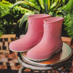 Olivia Mark - Nante Star Rain Boots - Fashionable Water Shoes, Slip-Resistant, Waterproof, Ideal for Kitchen, Car Washing Weatherproof Round Toe Rain Boots, Slip-resistant Waterproof Boots For Rainy Season, Pink Weatherproof Rain Boots For Outdoor, Non-slip Waterproof Boots For Rainy Weather, Non-slip Waterproof Boots For Rainy Weather With Round Toe, Non-slip Round Toe Boots For Rainy Weather, Non-slip Round Toe Rain Boots For Outdoor Activities, Waterproof Pink Boots For Rainy Season, Pink Waterproof Boots For Rainy Season