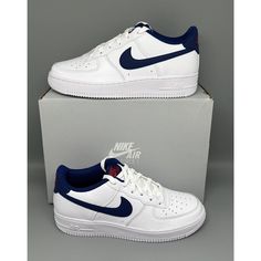 Thank You For Visiting Selling Monster1! Nike Air Force 1 Low Shoes (Gs) Youth Sz 6.5y / Women's Size 8 Style #Ct3839-101 Color: White / Blue Brand New In Box *Smoke Free Home *Photos Are Of The Actual Product. *Please Review Photos To Ensure You Know What You Are Purchasing. *Packaged With Care *Ships In 1 Business Day *Buy With Confidence. *Always Accepting Reasonable Offers! *We List New Items Weekly! *Don’t Miss Out, Follow Us Now! *Reach Out To Us If You Have Any Questions! *All Sales Final Blue Synthetic Nike Air Force 1 Sneakers, Size 8 Style, Air Shoes, Nike Fashion Shoes, Low Shoes, Nike Air Shoes, Hype Shoes, Nike Air Force 1 Low, Nike Fashion