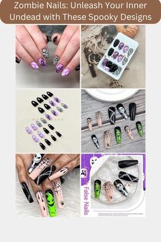 Zombie Nails: Unleash Your Inner Undead with These Spooky Designs Nails Spooky, False Nails