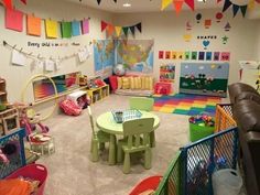 a child's playroom with lots of toys