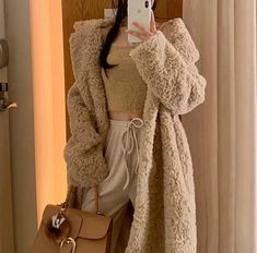 Women's Sash, Long Faux Fur Coat, Womens Faux Fur Coat, Crop Pullover, Wool Coat Women, Office Fashion Women, Fur Coats Women, Long Trench Coat, Teddy Coat