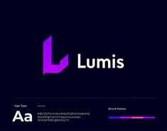 the logo for lumi's is shown on a dark background with purple letters