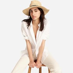 J.Crew: Wide-brim Packable Straw Hat For Women Packable Hat, Wide Brimmed, Hat Sizes, Straw Hat, Sun Hats, Hats For Women, Scarf Accessory, J Crew, Straw