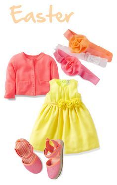 Perfect #CartersSpringStyle outfit for a bright and colorful holiday event. Spoiled Baby Girl, Easter Sunday Outfit, Spoiled Baby, 9 Month Old Baby, Sunday Outfit, Spring Fashions, Easter Dresses