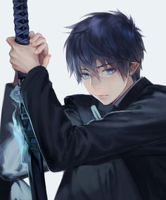 Ao No Exorcist -this is a really cool picture of Rin...I really need to start watching this anime again. Photo Manga, Blue Exorcist Rin, The Garden Of Words, Blue Exorcist Anime, Exorcist Anime, Rin Okumura, Ao No Exorcist, Character Sketches