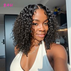 Deep Wave Short Bob Wig Human Hair 13x4 Lace Frontal Wigs HD Lace Front Wigs Water Wave Curly 180 Wave Short Bob, Lace Closure Bob, Lace Frontal Wigs, Glueless Wigs, Professional Stylist, Short Bob Wigs, Lace Closure Wig, Hair Density, Bob Wig