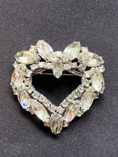 "Rhinestone Pin, Heart Jewlery, Heart Pin, Ladies Pin, Vintage fashion, Vintage Party Pin,Cocktail Pin,Costume Jewelry,Crystal Diamente Brooch 2\" x 2\". No stones missing. No maker Great vintage condition. Stunning classic design. We refund shipping over $2. Ask about international shipping. Check out: Instagram: https://www.instagram.com/rusticbuckets/ Facebook: https://www.facebook.com/rusticbuckets Pinterest: @rusticbuckets Our sister store Rustic Buckets South for more items: https://www.et Heart Jewlery, Hand Painted Cat, Vintage Baking, Oil Storage, Heart Pin, Crystal Lake, Jewelry Crystal, Vintage Party, Fashion Vintage