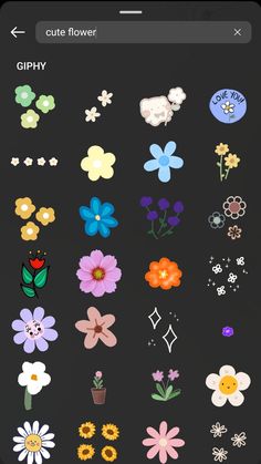 the flower stickers are all different colors and sizes, but there is no image on them