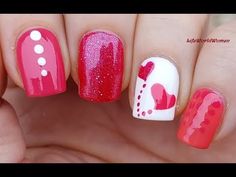 Nail Art Using Dotting Tool, Trendy Pedicure, Sticker Nails, Valentines Nail Art Designs, 2023 Nails, Valentine Nail Art, February Nails, Pedicure Designs, Nail Designs Valentines