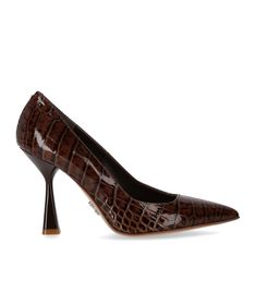 Kira pump by Sergio Levantesi made of crocodile-print leather in shades of brown, with a shiny finish. Leather lining and insole, pointed toe and leather sole with spool heel. Height 9.5 cm.Gender: WomenMaterial: LEATHERColor: BROWNMade in: ITProduct ID: KIRA-M*Import tax/duty will be calculated at checkout (If applicable) Black Heeled Ankle Boots, Brown Pumps, Spool Heel, Crocodile Print, Shades Of Brown, Crocodile Leather, Pumps Flat, Crossbody Tote, Heeled Ankle Boots