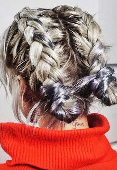 51 Cute Braids for Short Hair: Short Braided Hairstyles for Women - Glowsly Short Braided Hairstyles, French Braid Hairstyles, Fabulous Hair, Quick Braided Hairstyles, Short Braids, Trending Hairstyles, Braids For Long Hair