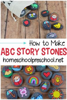 rocks with the words how to make abc story stones homeschool net