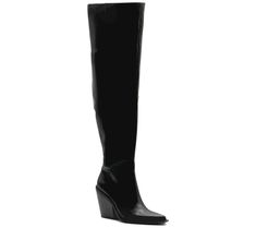 Stand tall in these over-the-knee boots that give your outfit a runway-worthy finish with a touch of Western-inspired flair. From Charles by Charles David. Chic Over-the-knee Boots For Workwear, Chic Over-the-knee Workwear Boots, Edgy Knee-high Heeled Boots For Work, Chic Knee-high Wedge Boots For Work, Chic Knee-high Wedge Boots For Fall, Edgy Knee-high Boots For Formal Occasions, Edgy Formal Knee-high Boots, Edgy Knee-high Platform Boots For Formal Occasions, Edgy Knee-high Boots For Workwear In Fall