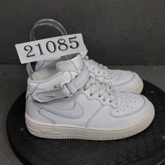 New! Nike Air Force 1 Mid LE Shoes Toddler Sz 12 White Hook & Loop Sneakers Trainers was just added to eBay. Check it out! #eBay #eBaySeller Nike Air Force 1 Mid, New Nike Air Force, Air Force 1 Mid, New Nike Air, Nike Air Force 1, New Nike, Ebay Seller, Air Force 1, Nike Air Force