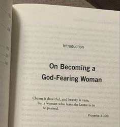 an open book on becoming a god - fearing woman