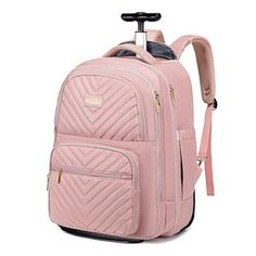 Return Policy Fast Delivery Trusted seller Rolling Backpack for Women Adults with wheels, Travel Wheeled Backpack Carry on Luggage 22x14x9 Airline Approved, 17.3 Inch Laptop Backpack Bag, Large Rolling Backpack for Travel Work Business Product Description 2-in-1 Suitcase & Backpack:With an aluminum alloy rod, non-slip wheels, and concealable shoulder straps, our rolling backpack can be used as a carry on luggage, travel backpack and weekender bags for women, making it perfect for 3-5 day trips. Organized and Spacious: Our carry-on luggage boasts ample storage with multiple compartments, including a front pocket for essentials, middle compartment for laptops up to 17.3 inches, a roomy 45L main pocket for multi-day trips, and even a waterproof bag for wet items. Airline-Friendly: Designed to Backpack For Travel, Suitcase Backpack, Weekender Bags, Rolling Backpack, Backpack With Wheels, Travel Work, Waterproof Bags