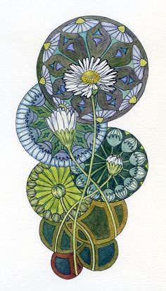 an image of a painting with flowers on the bottom and words above it that read 100 + ideas about art nouveau tattoo on pinterest