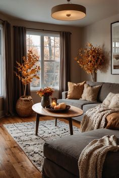 Fall Furniture , Autumn Cozy Fall ,Decor Easy Fall ,
Decor Neutral Fall ,Decor Fall ,Decor Inspiration ,Fall Decor Ideas Dark Gray Couch Fall Decor, Cozy Fall Living Room Ideas, Gray Brown Living Room, House Inspo Aesthetic, Fall Aesthetic Home, Fall Home Aesthetic