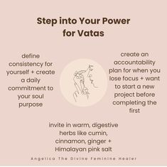 Ayurveda Vata Dosha, Stepping Into Your Power, Ayurveda Dosha, Hormone Nutrition, Yoga Thoughts, Ayurveda Lifestyle