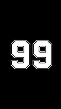 the number 99 in white on a black background