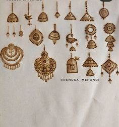 an image of henna mehandi designs on white paper