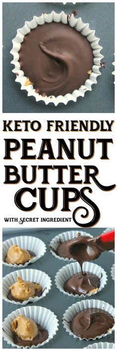 keto friendly peanut butter cups with secret ingredient